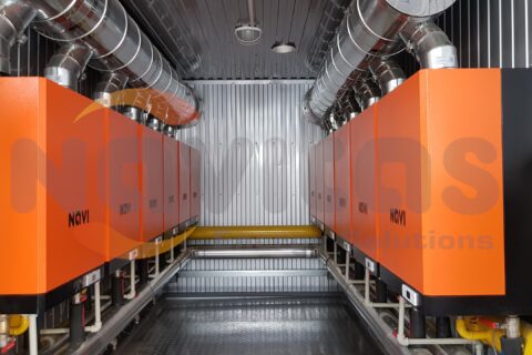 Модульная котельная КУМ-В1.2 на базе навесных газовых котлов NAVI